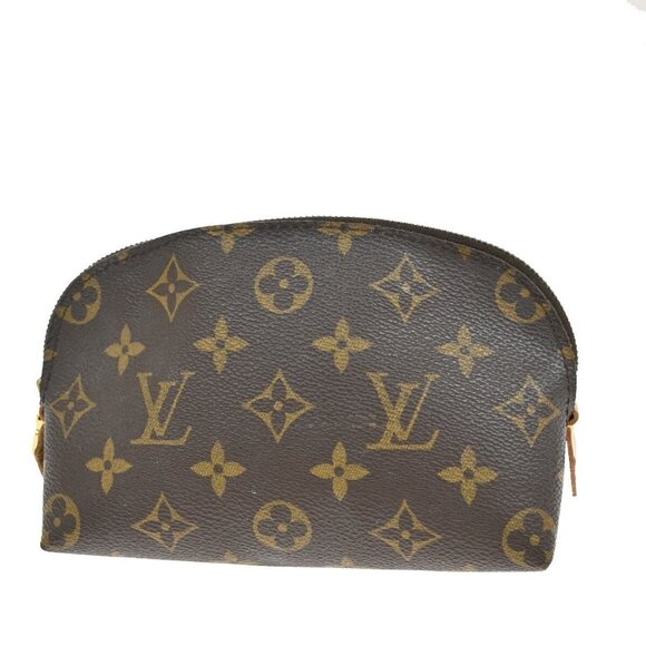 LOUIS VUITTON Pochette Cosmetic Pouch Bag Monogram Leather - Picture 2 of 5